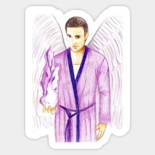 Archangel Zadkiel Keeper of the Violet Flame- Dark Red Sticker